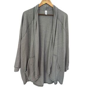 Alternative Heather Gray Open Oversized Cardigan 1X Plus Size Women’s